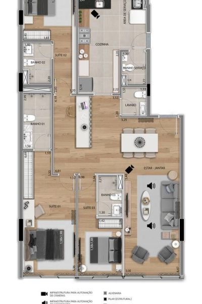 Reserva Catedral - Apartamento Tipo Meio Opção 2